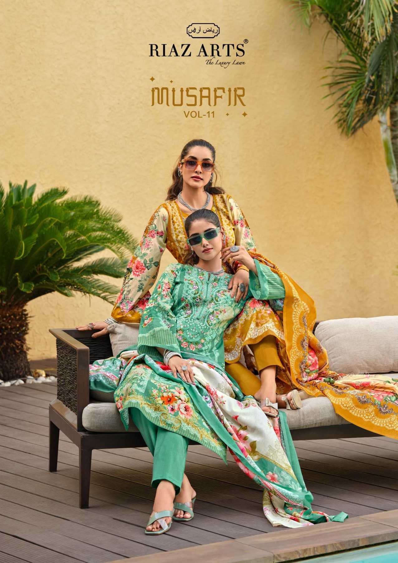 musafir vol 11 by riaz artz karachi lawn cambric pakistani 3pcs suits