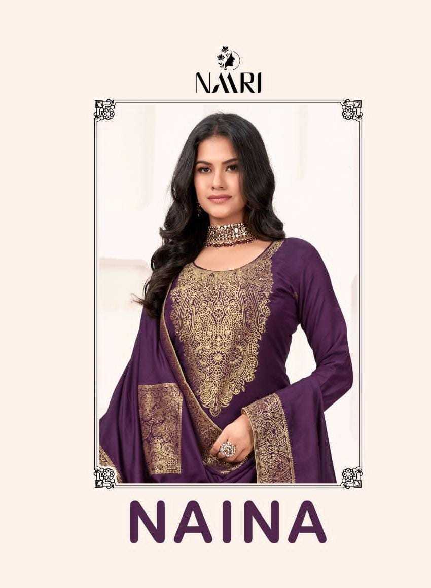 naina by naari muslin khatli work party wear suits for women