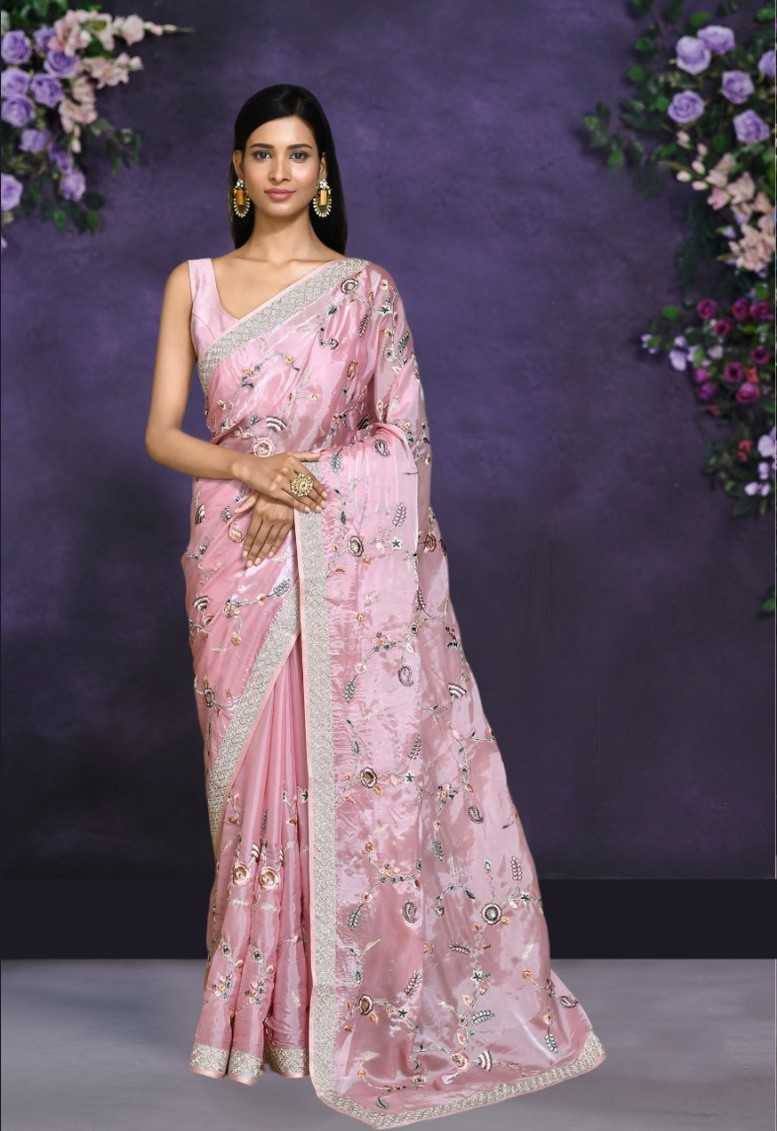 nimaya kaavyani vol 3 by mahotsav satin silk fashionable saree with blouse 