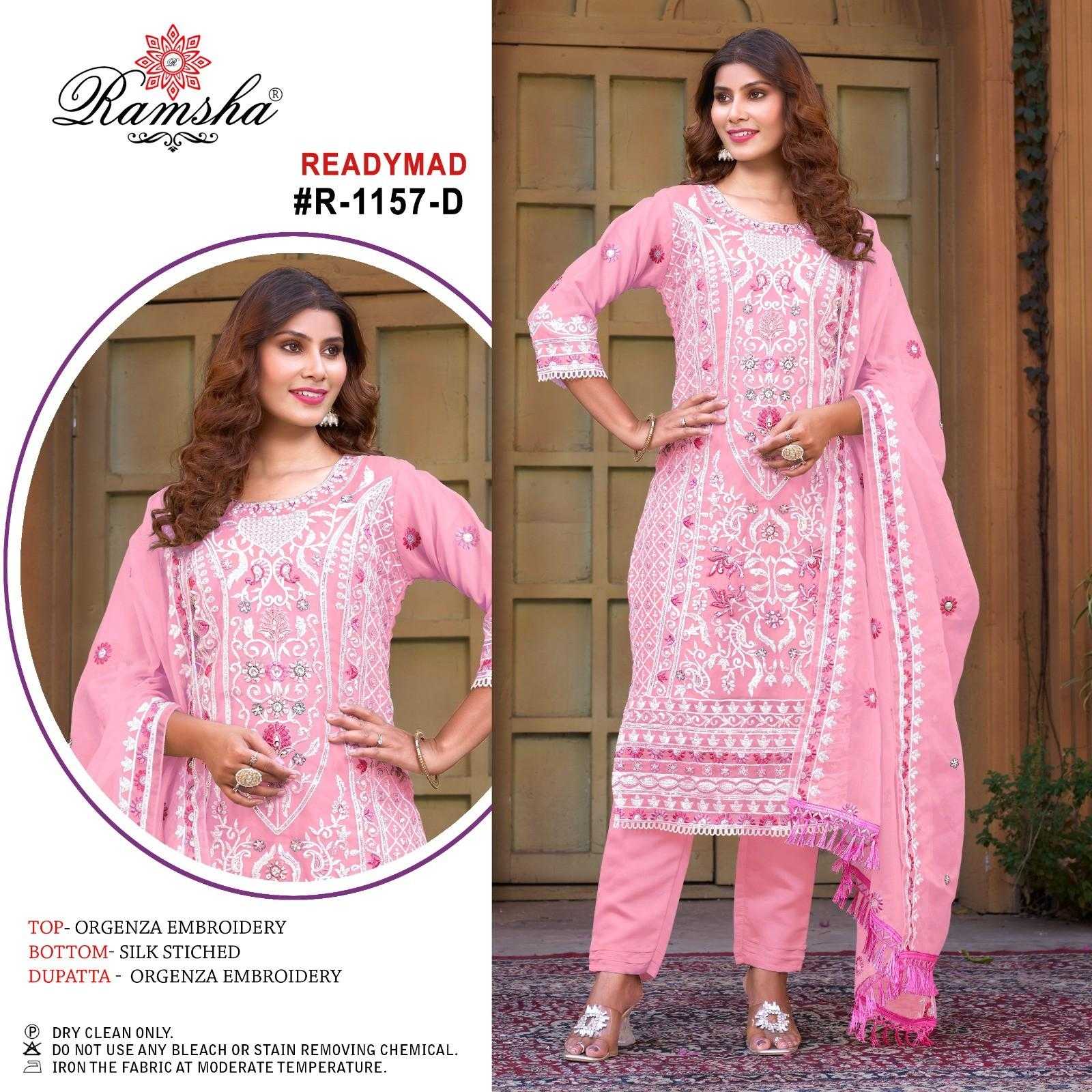 r 1157 nx by ramsha organza embroidery work full stitch pakistani dress