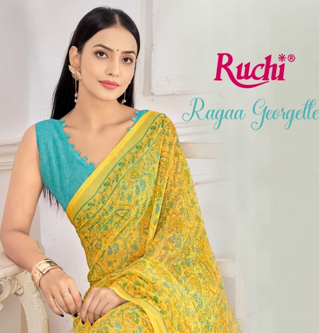 ragaa georgette by ruchi daily wear stylish saree wholesaler 