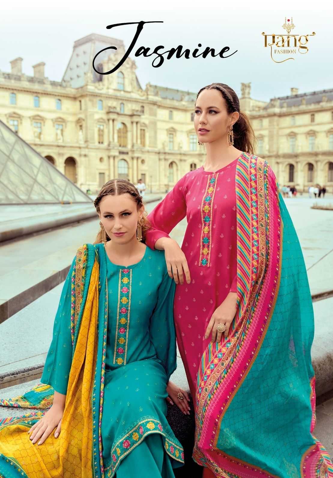 rang fashion jasmine muslin digital print fashionable dress material 