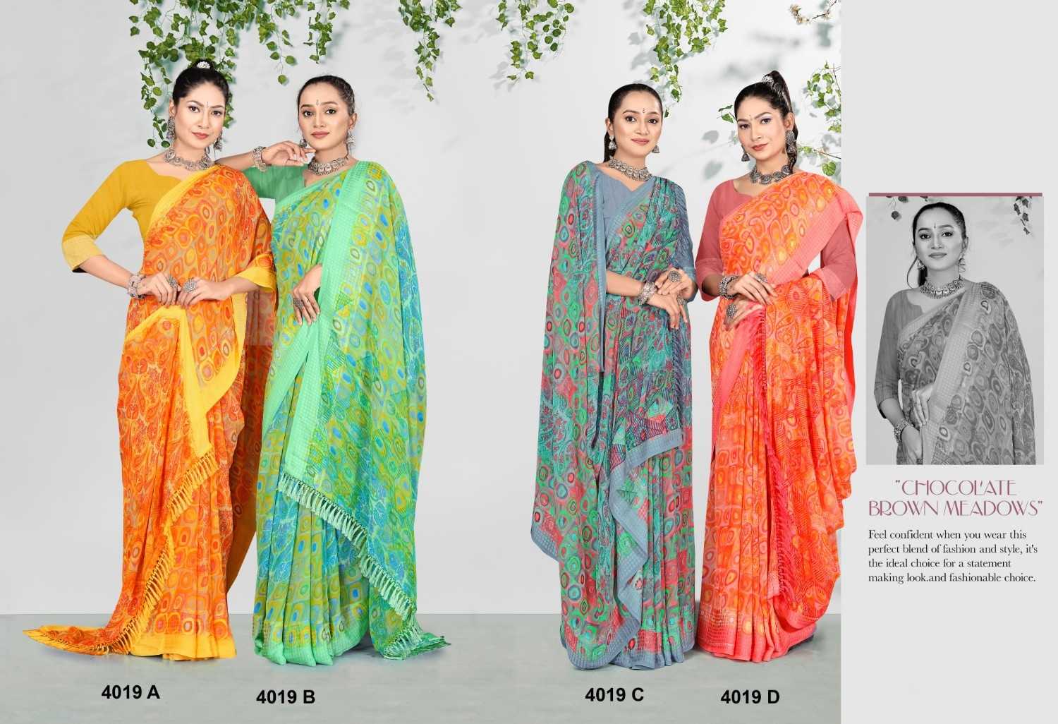 rashmika part 2 by anmol tex major georgette unique print saree