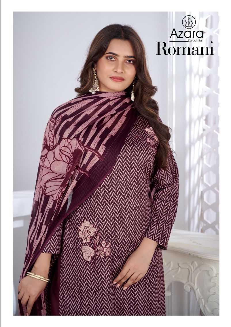 romani by azara radhika fashion designer printed cotton suits