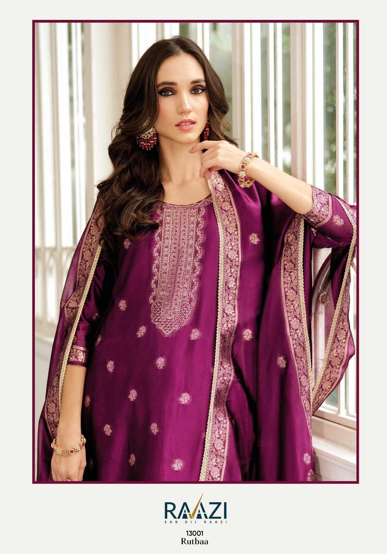 rutbaa vol 13 by raazi rama fashion viscose woven silk unstitch salwar suit