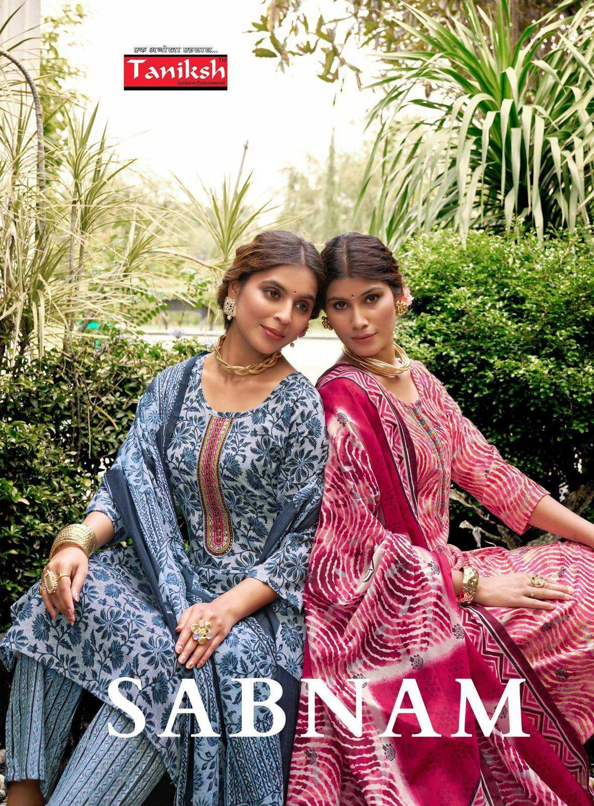 sabnam vol 1 by taniksh capsule embroidery work readymade salwar kameez  