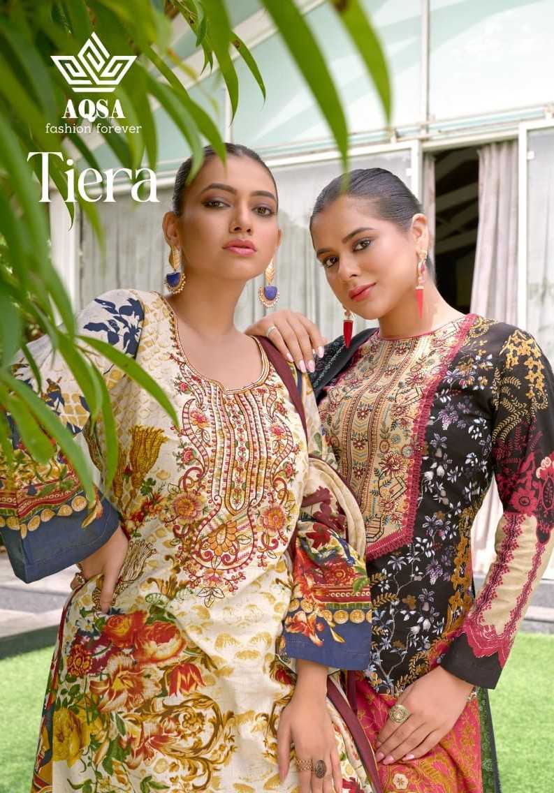tiera by aqsa fashion cambric cotton daily wear pakistani dress material 