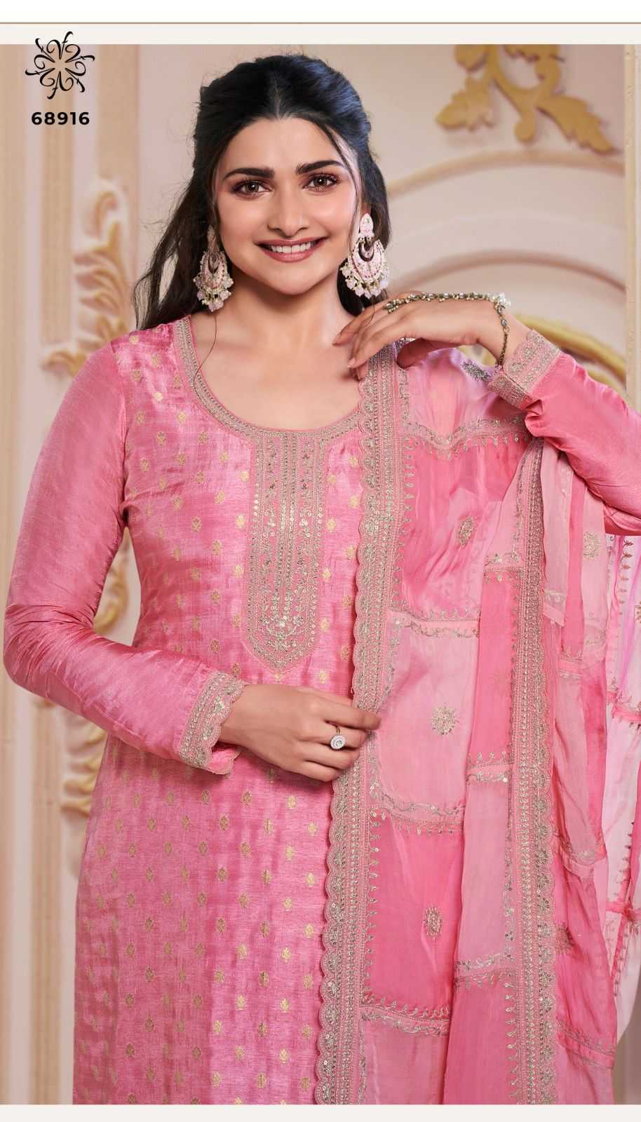 vinay kuleesh shristi light dola embroidered stylish dress material 