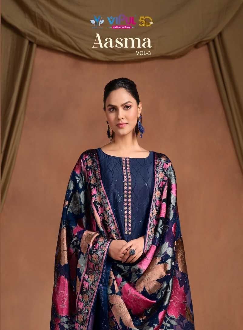 aasma vol 3 by vipul fashion chiffon stylish suits collection