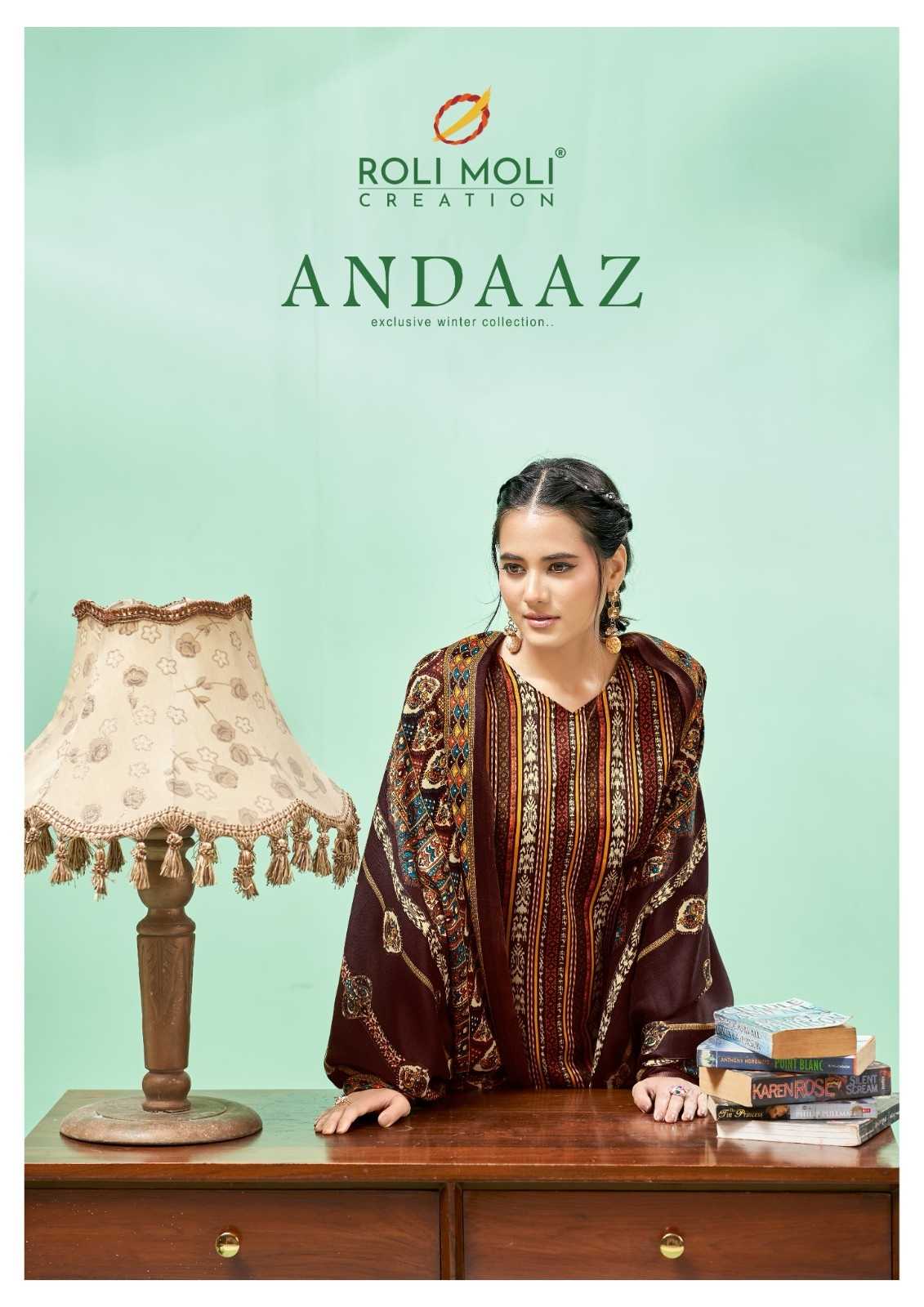 andaaz by roli moli full stitch pashmina winter special salwar kameez 