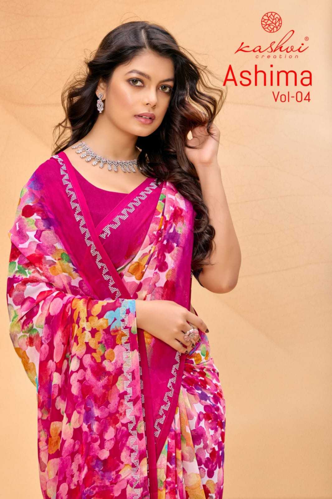 ashima vol 4 by kashvi creation weightless daily wear fancy saree wholesaler 