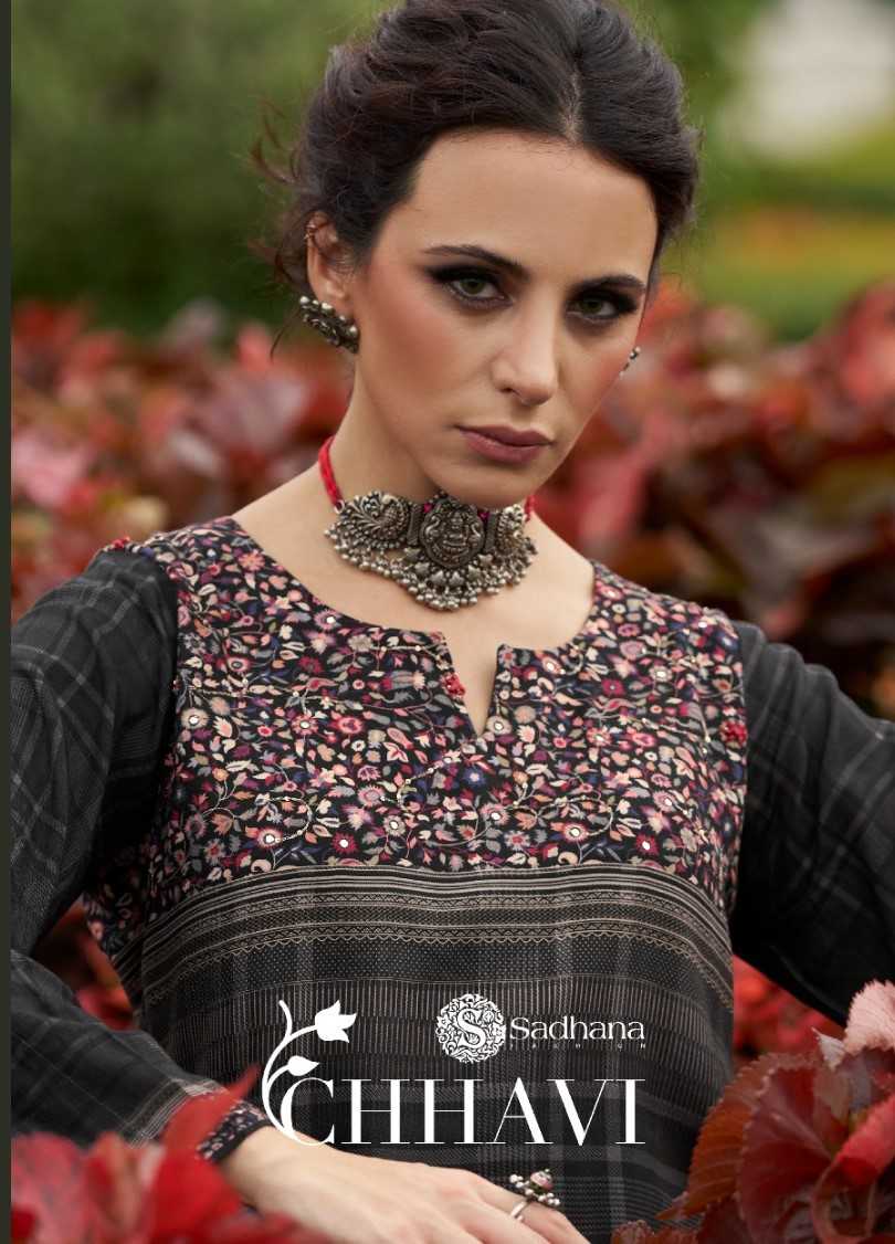 chhavi by sadhana fashion popular design viscose pashmina suit wholesaler 