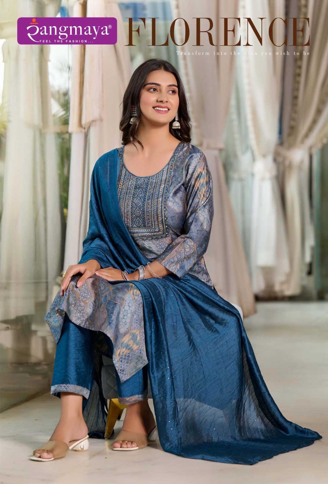 florence by rangmaya modal silk popular design fully stitch modern salwar suit 