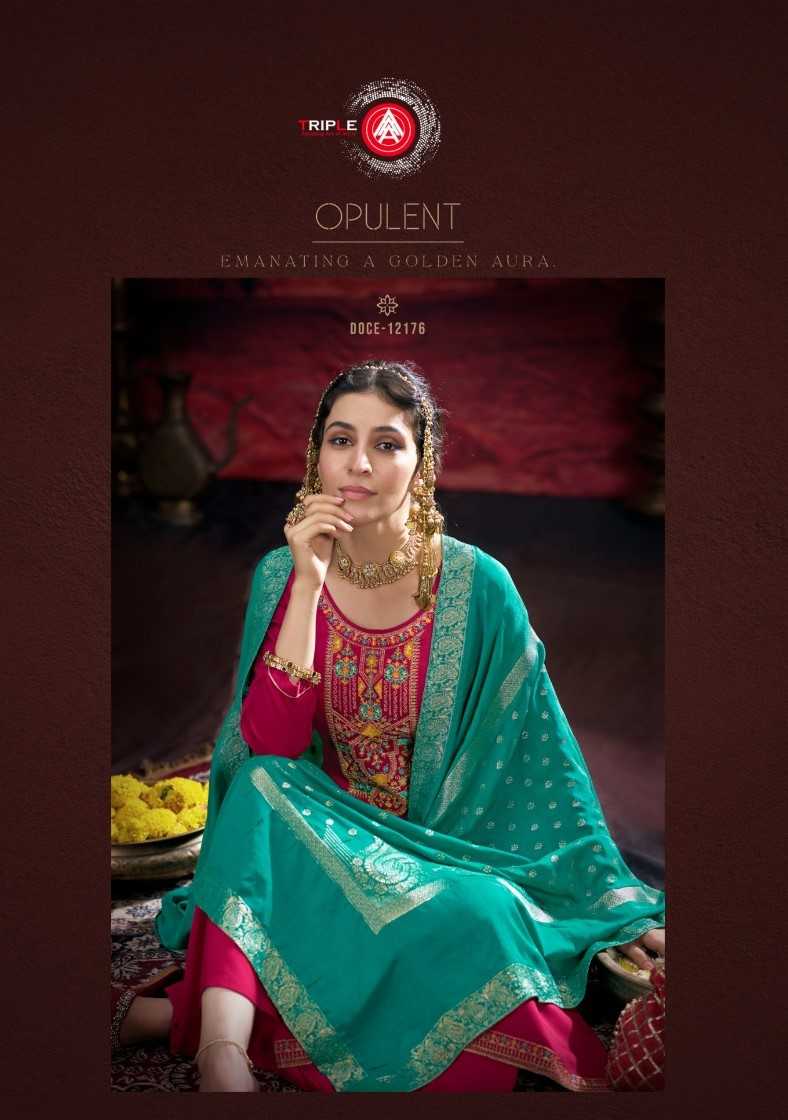 george by triple a zam silk fashionable design unstitch salwar suit 