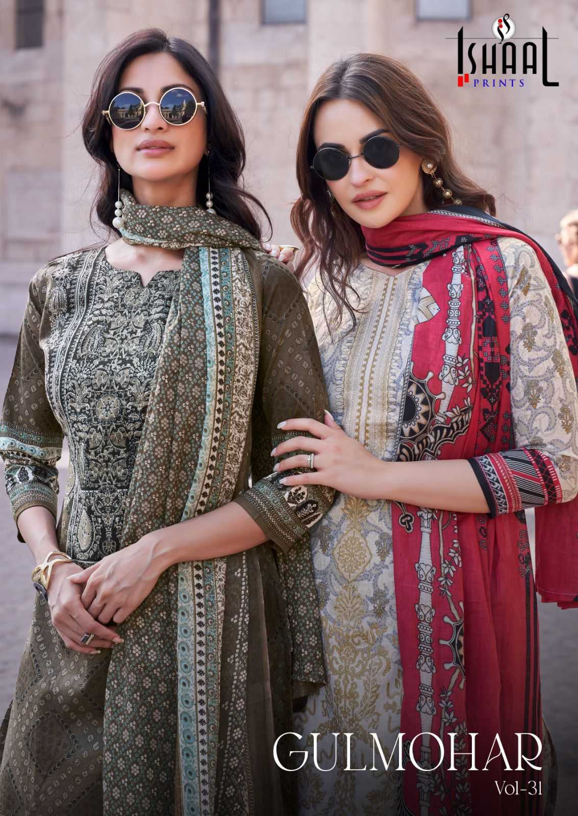 gulmohar vol 31 by ishaal prints lawn unique pakistani big size readymade suits