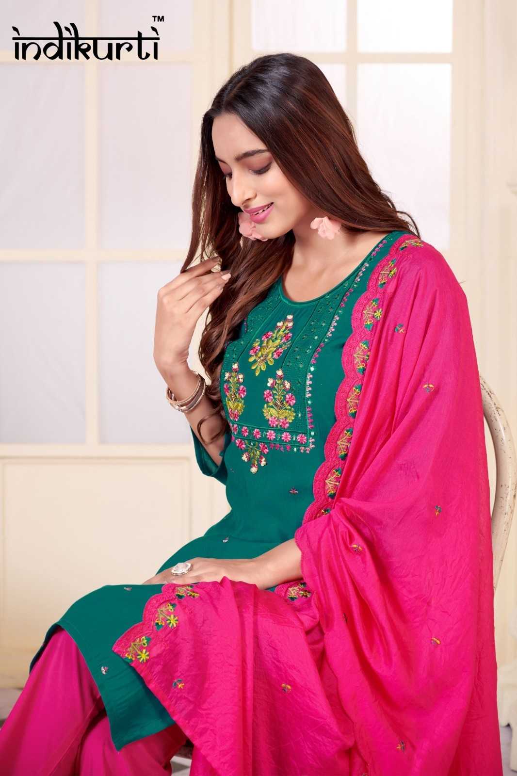 indikurti shivani vol 2 modal embroidery work full stitch salwar kameez 