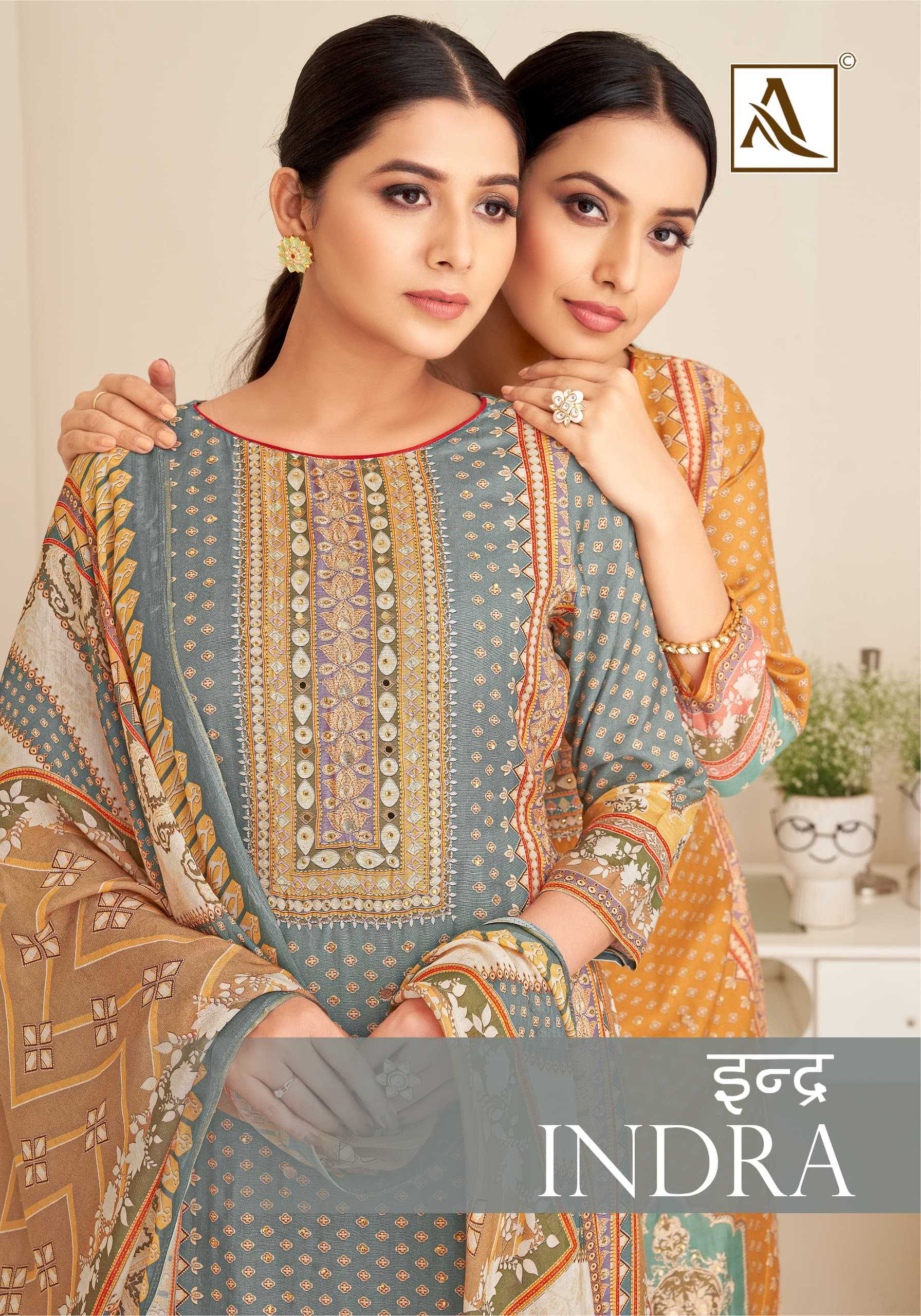 indra by alok suits viscose muslin designer ladies suits