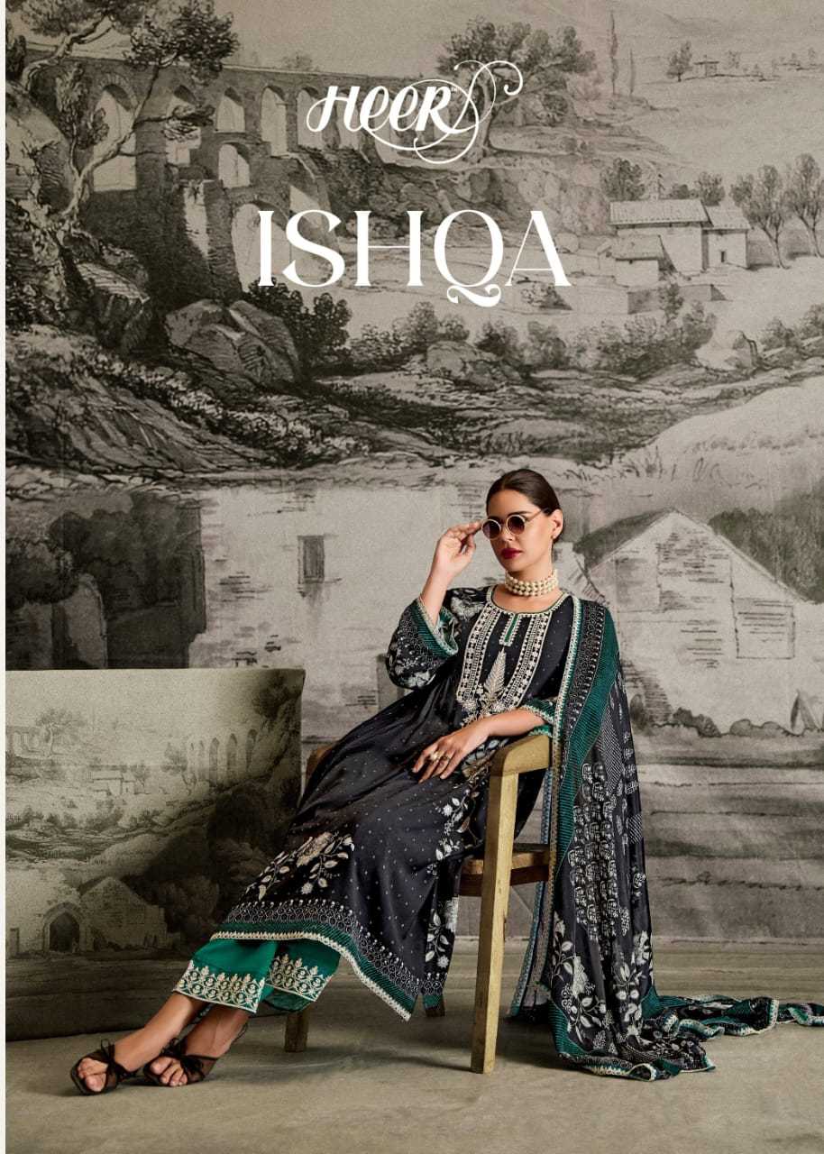 ishqa by kimora 9451 to 9456 muslin print full stitch big size pakistani salwar suit 