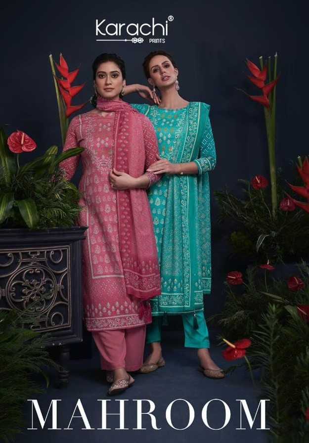 kesar karachi mahroom viscose jam cotton suits online 