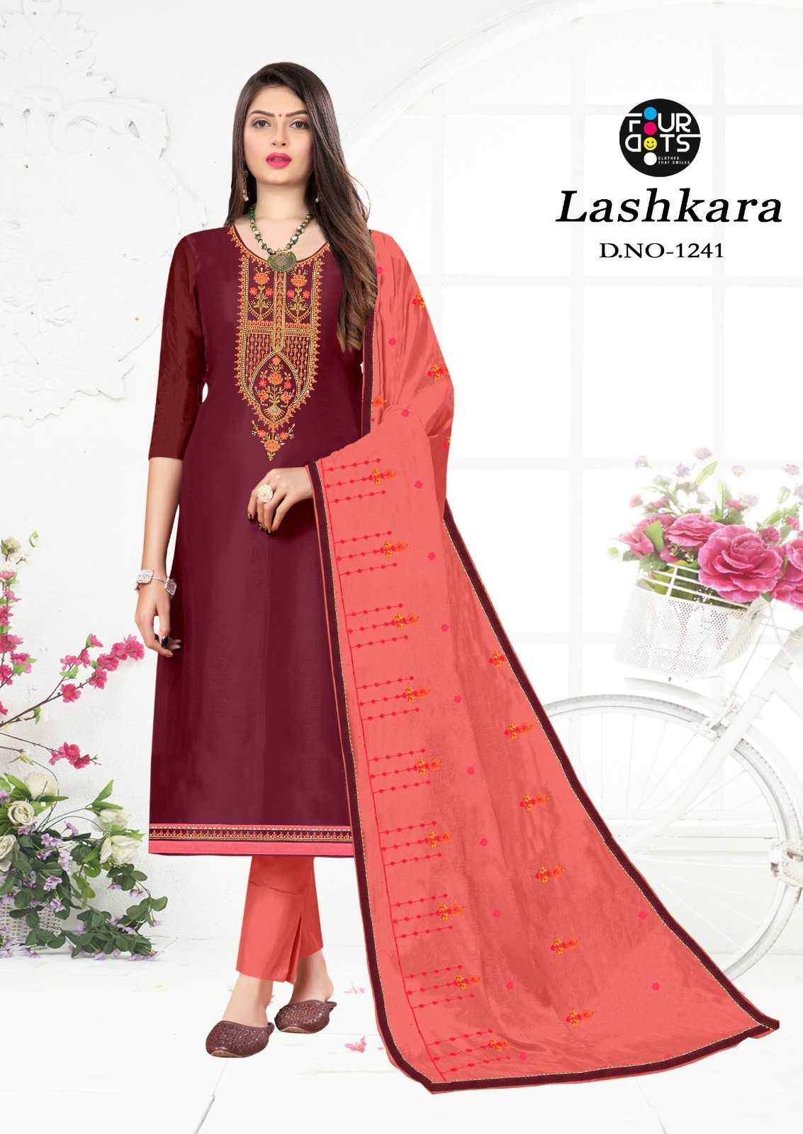 lashkara by fourdots jam silk cotton unstitch suits