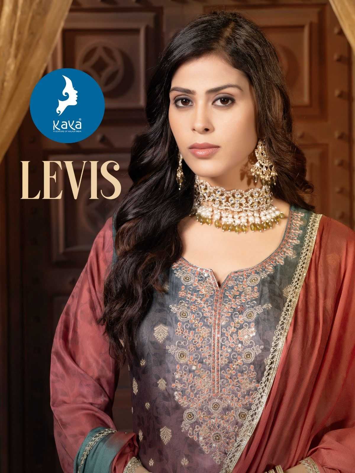 levis by kaya chanderi silk churidar classic full stitch plus size salwar suit 