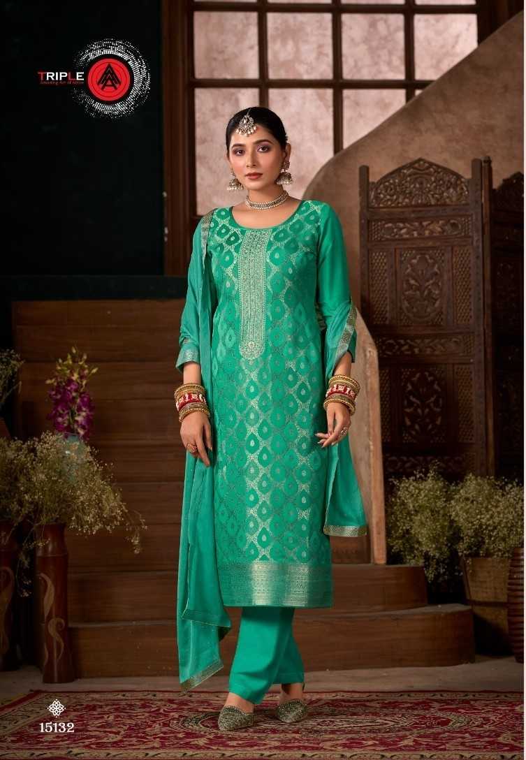 loyal vol 5 by triple a unique colour viscose muslin full stitch big size suit  