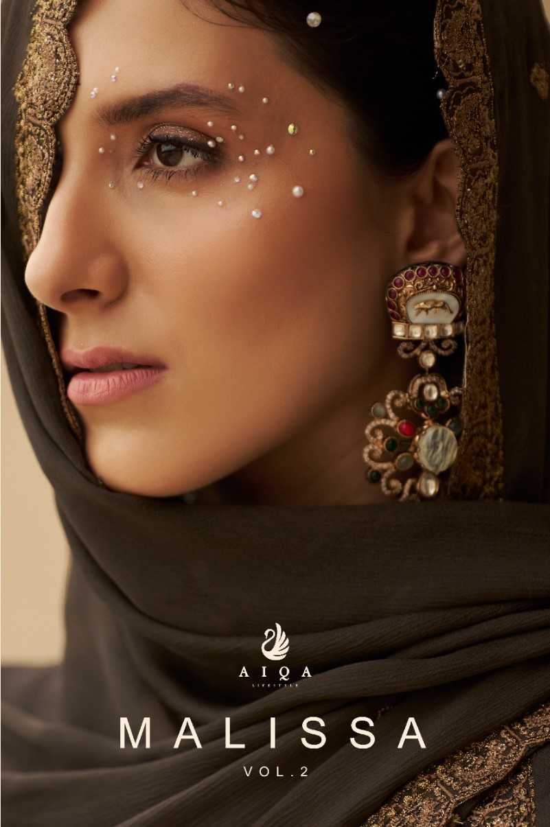 malissa vol 2 by aiqa lifestyle pashmina new design pakistani suit 