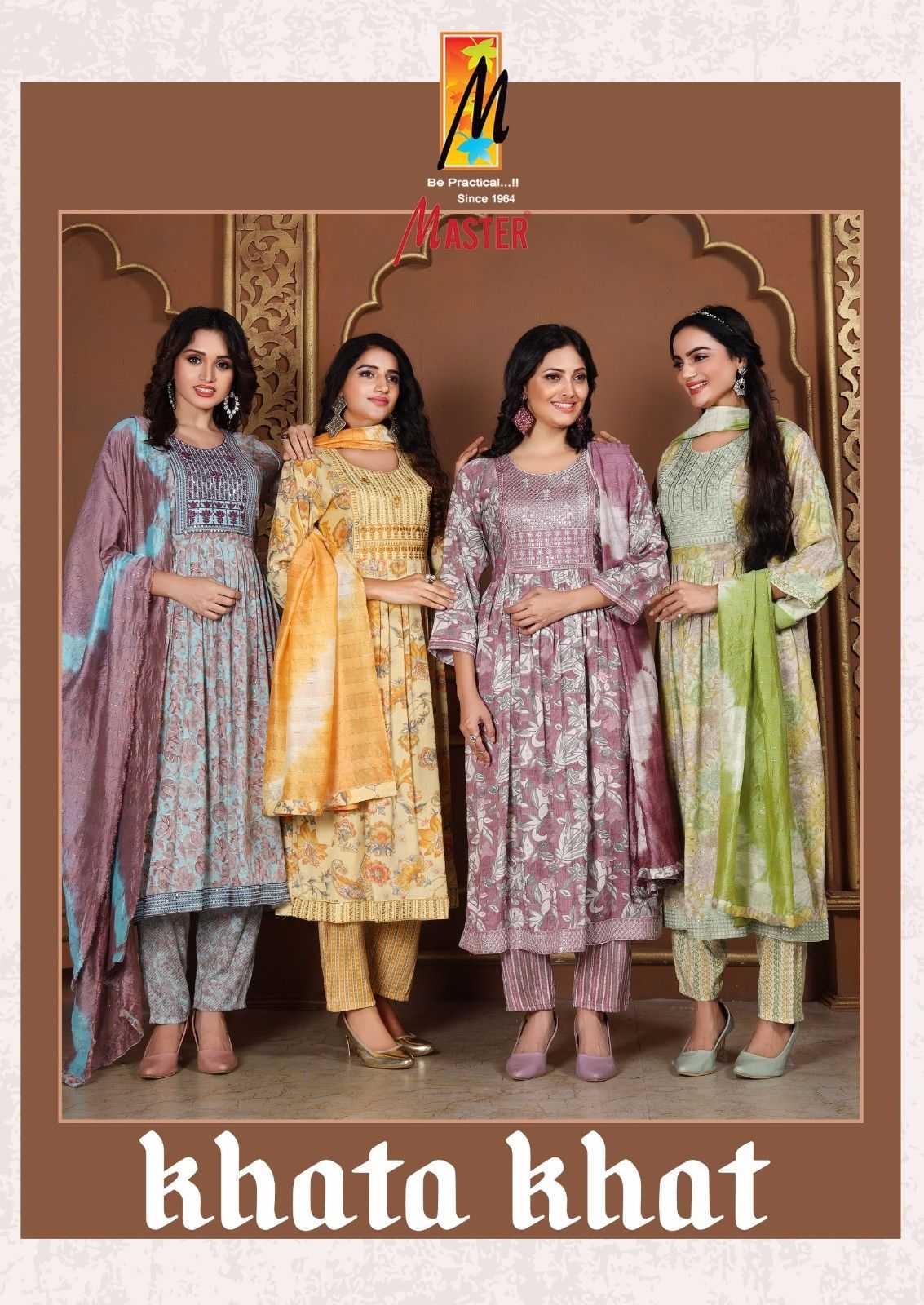 master launch khata khat capsule print regular wear fully stitch 3pcs dress