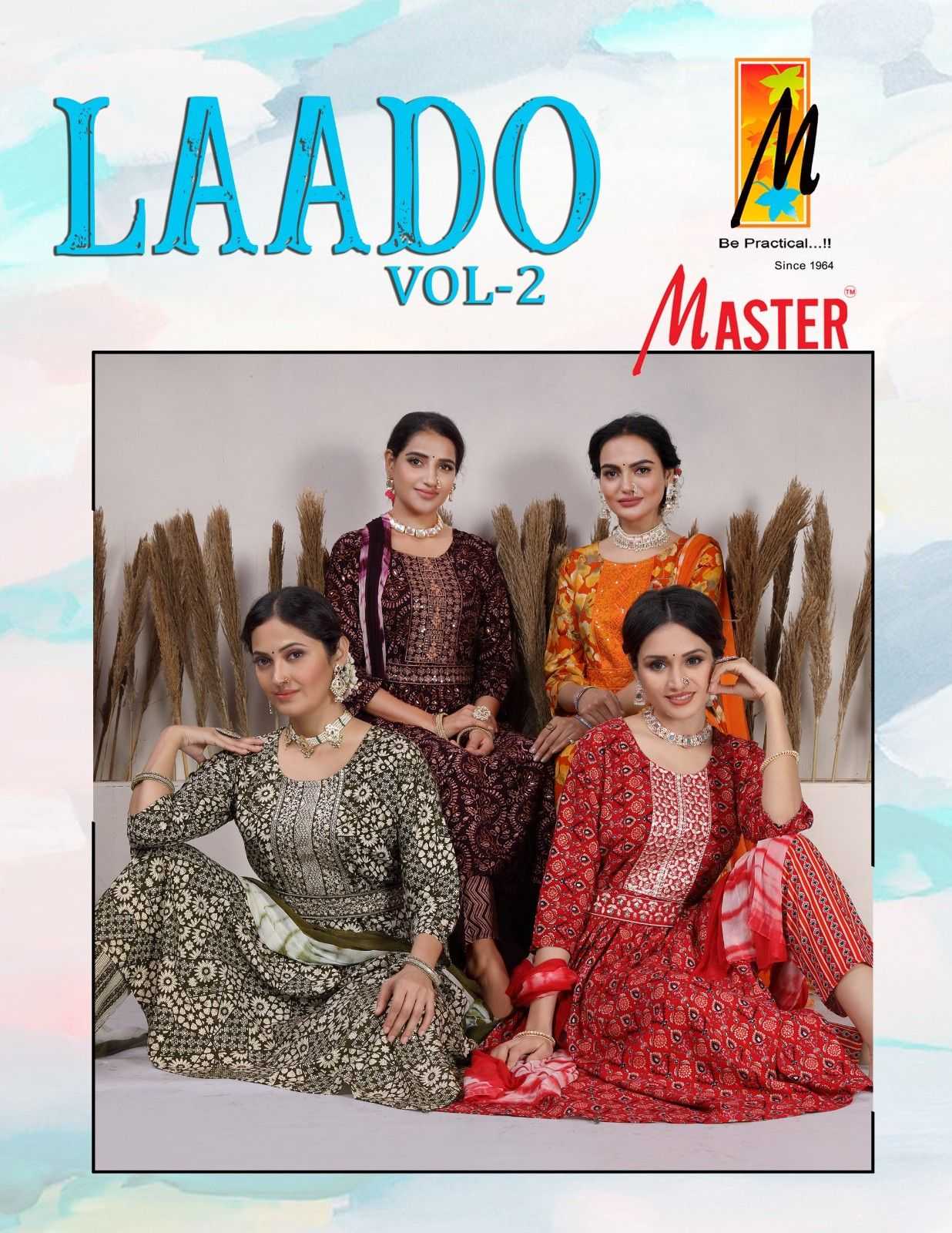 master laado vol 2 readymade rayon foil print modern salwar suit exports 