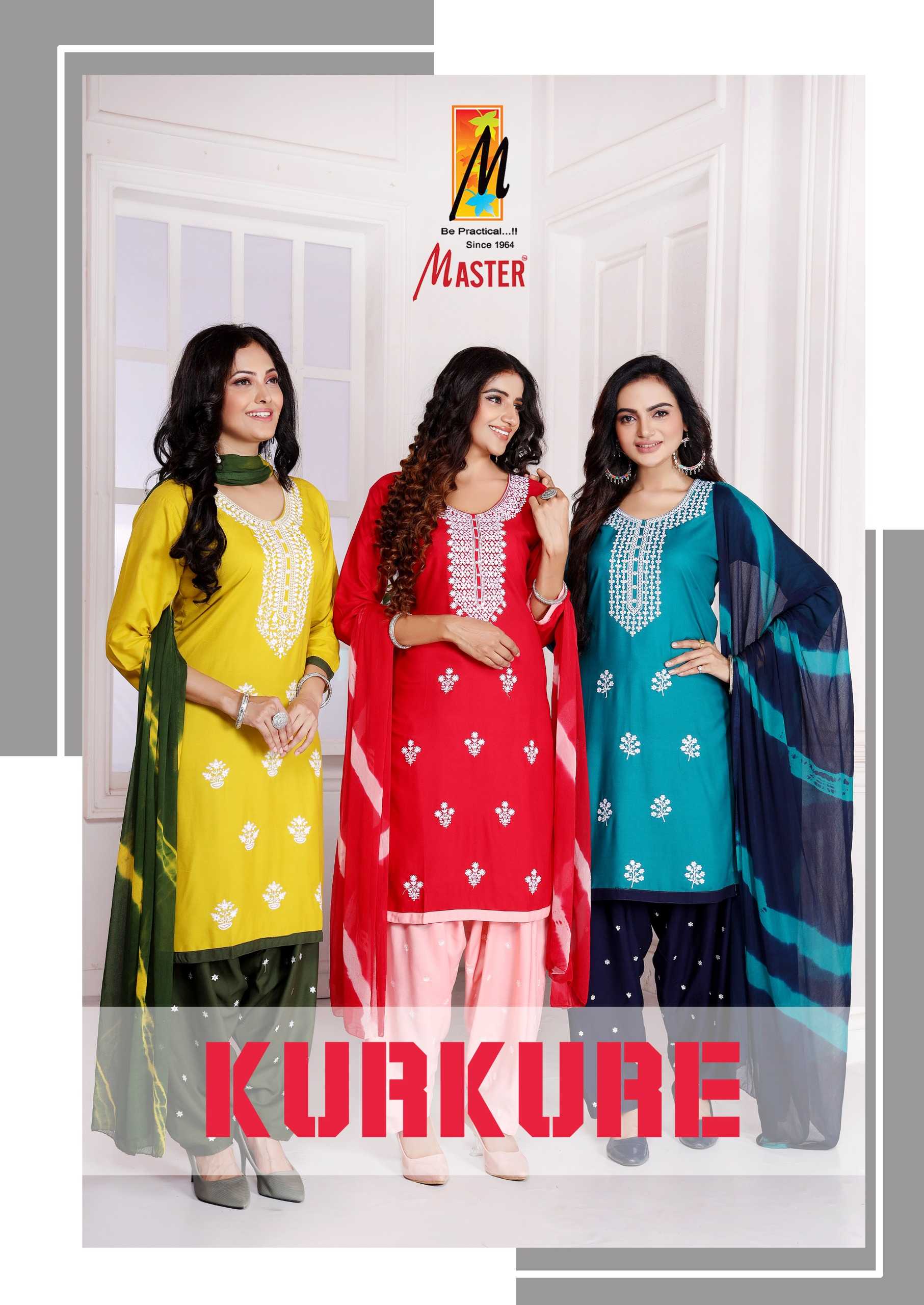 master launch kurkure readymade daily wear fancy rayon 3pcs dress