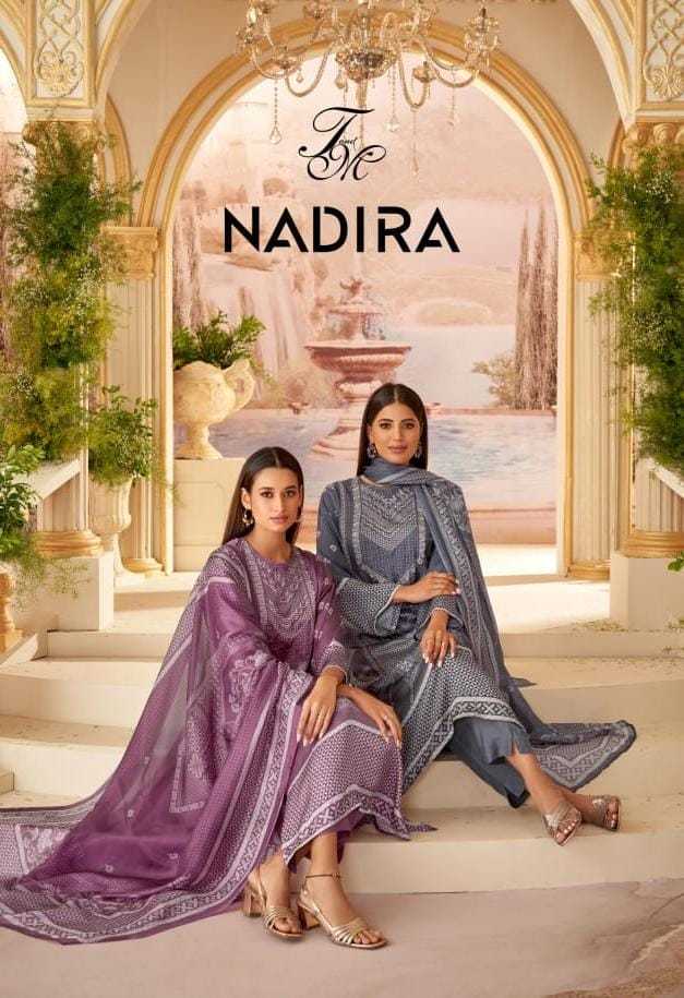 nadira by t&m gazi silk digital printed 3pcs unstitch suits