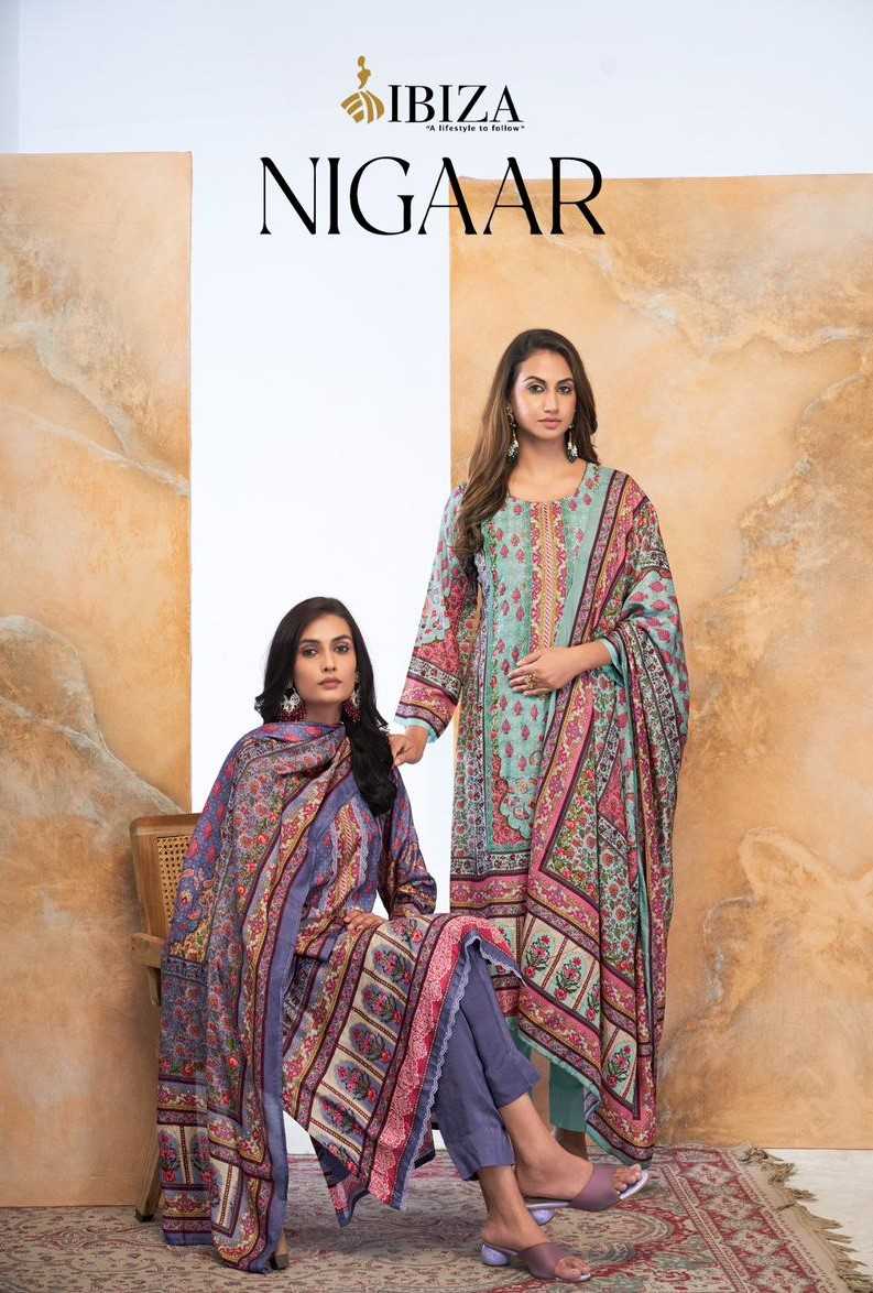 nigaar by ibiza muslin digital print modern pakistani unstitch salwar suit 