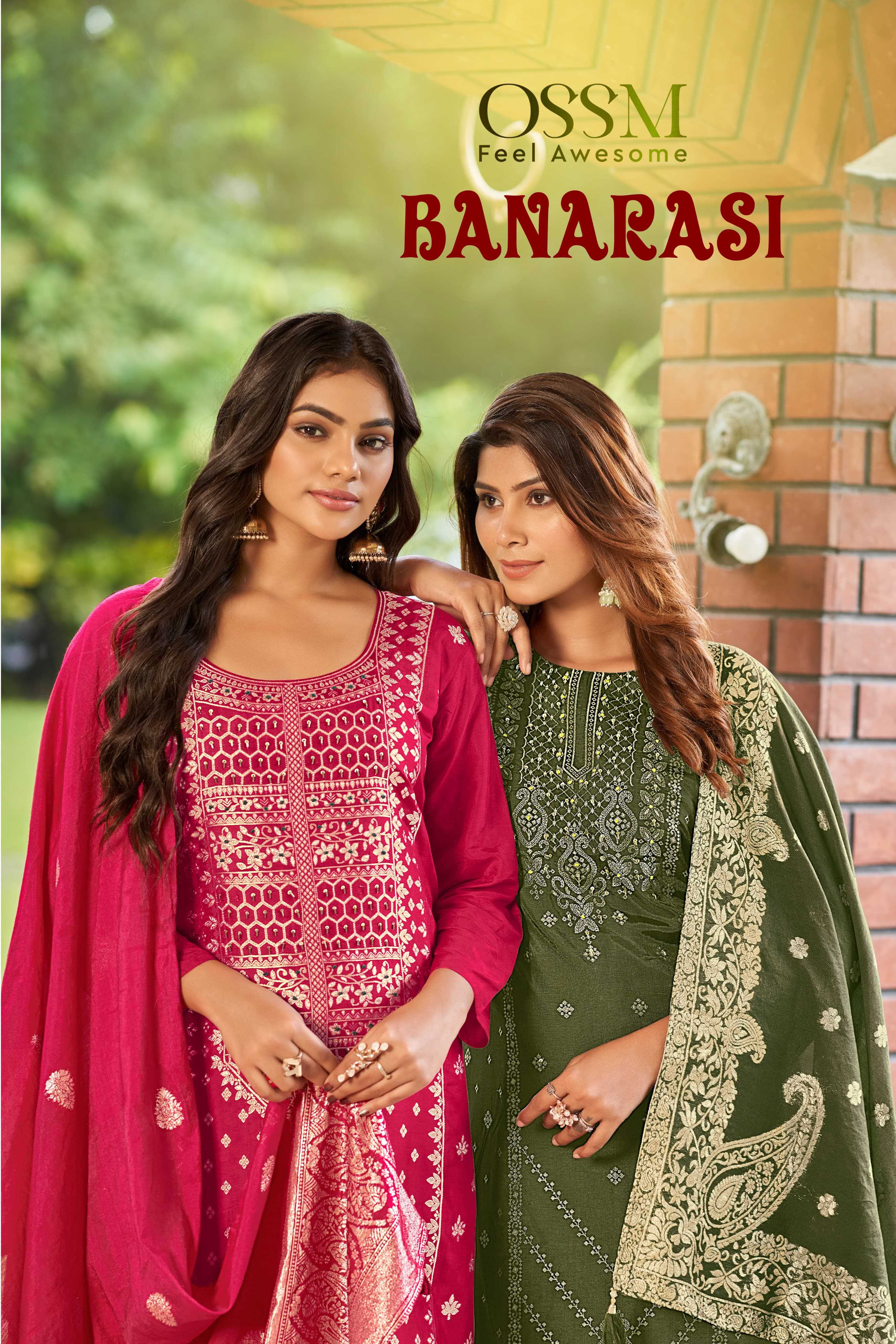 ossm banarasi hit design dola silk readymade salwar kameez 