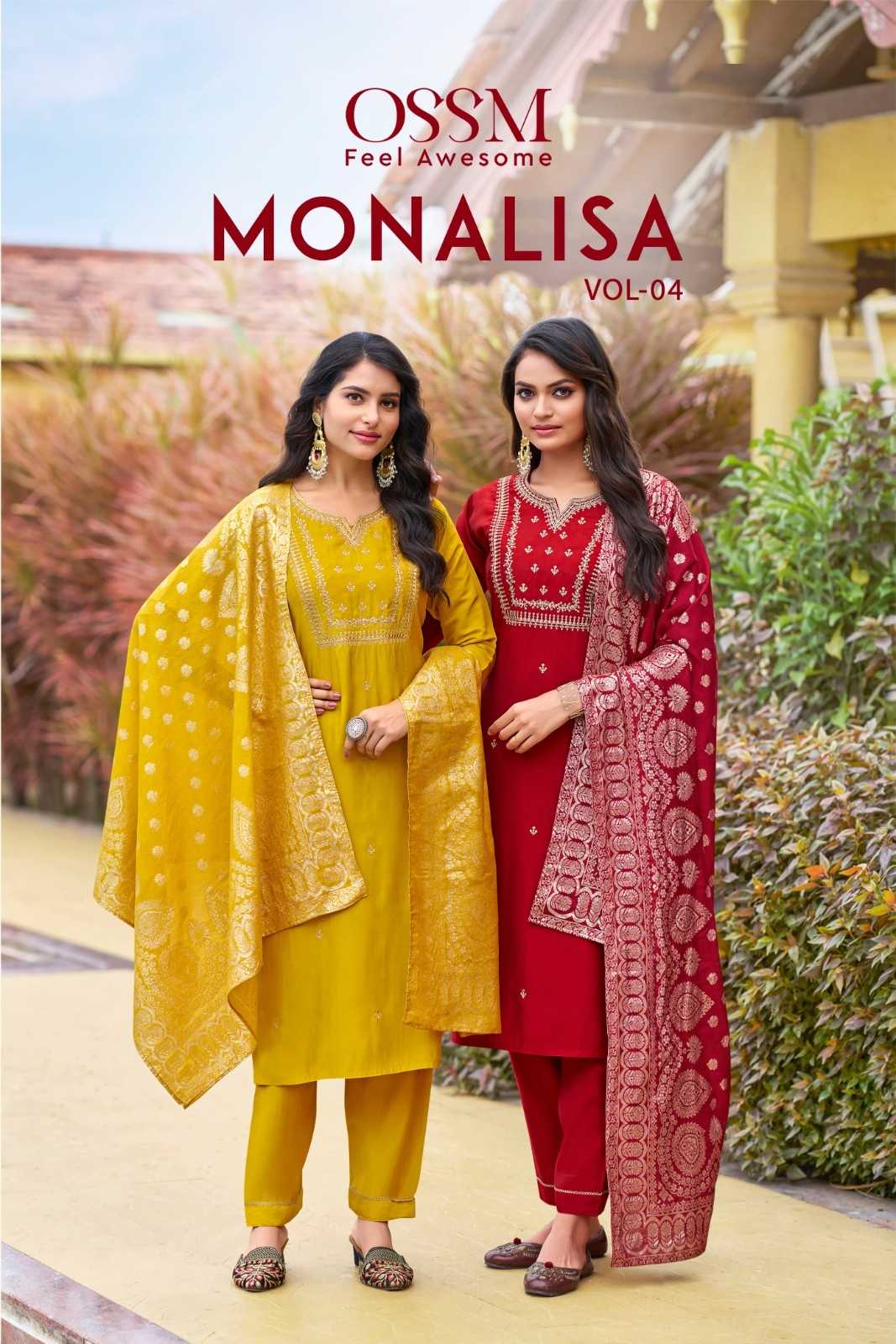 ossm monalisa vol 4 viscose roman attractive look fully stitch salwar kameez 