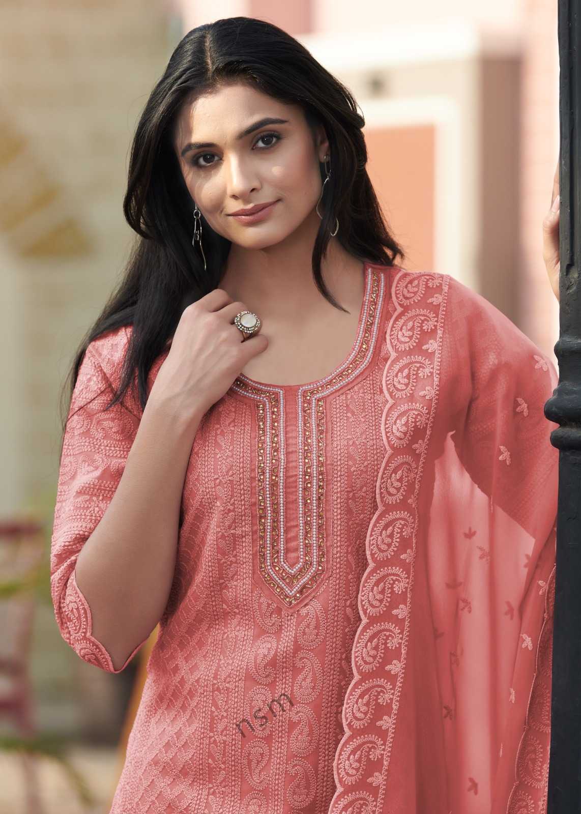 pr kumb gypsy georgette shiffli work full stitch salwar kameez 