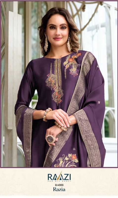 raazi rama fashion razia vol 4 fashionable party wear unstitch suit for women 