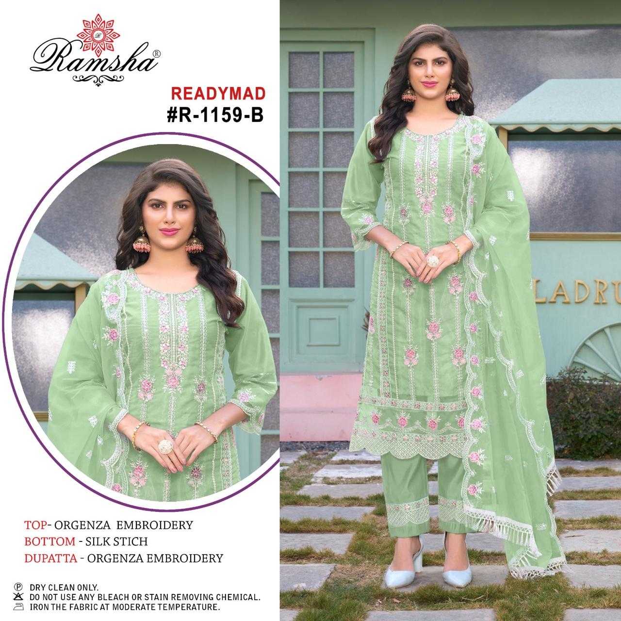 ramsha 1159 nx organza popular design full stitch pakistani 3pcs dress