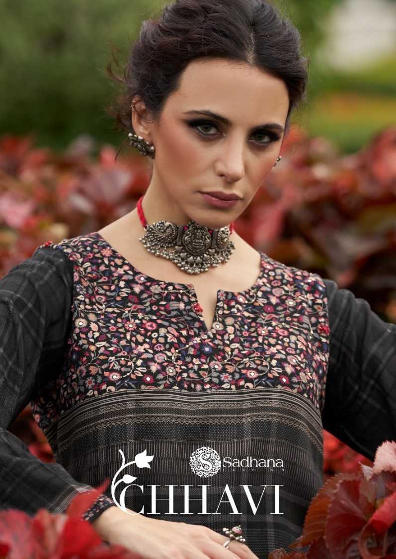 sadhana fashion chhavi unique colours viscose pashmina full stitch big size suit 