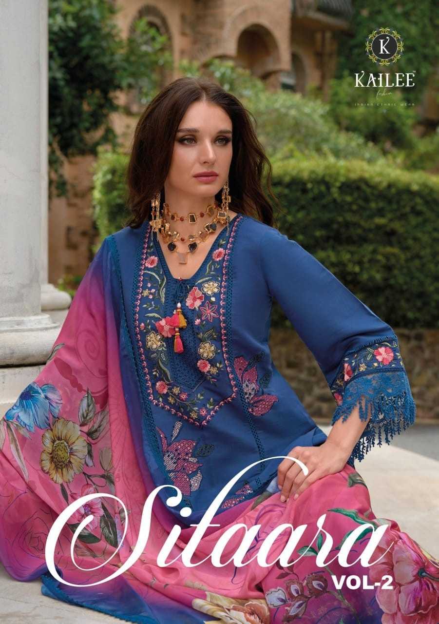 sifaara vol 2 by kailee fashion viscose muslin full stitch party wear suit 
