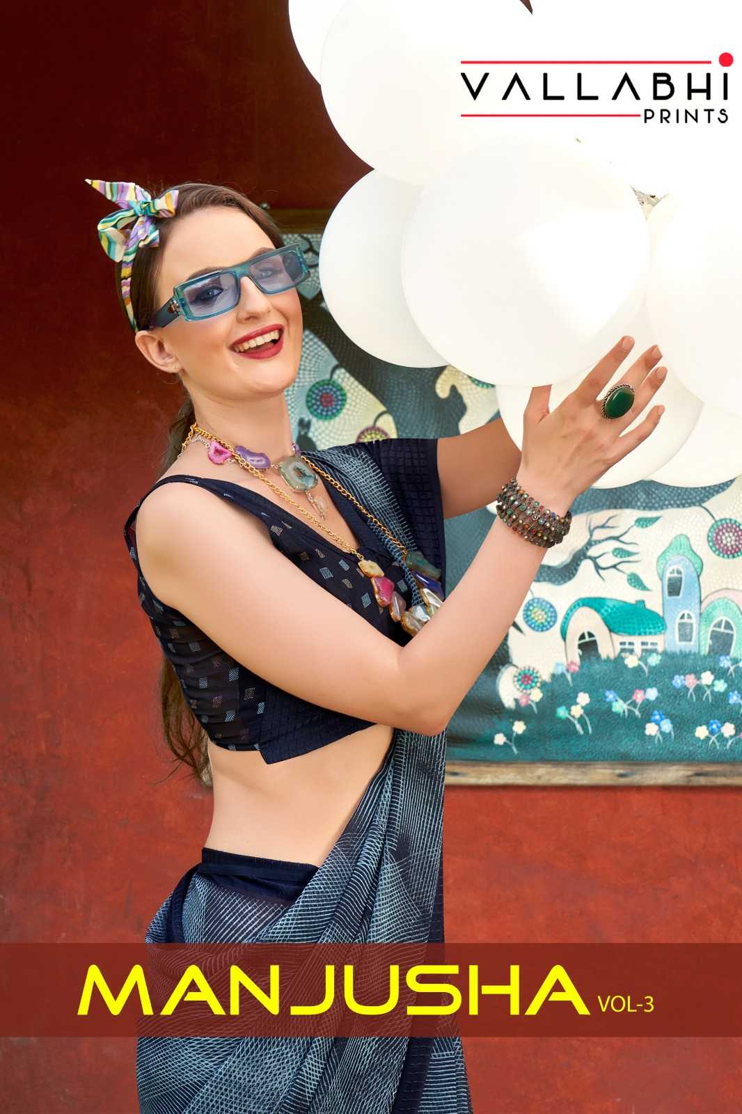 vallabhi prints manjusha vol 3 unique georgette saree online