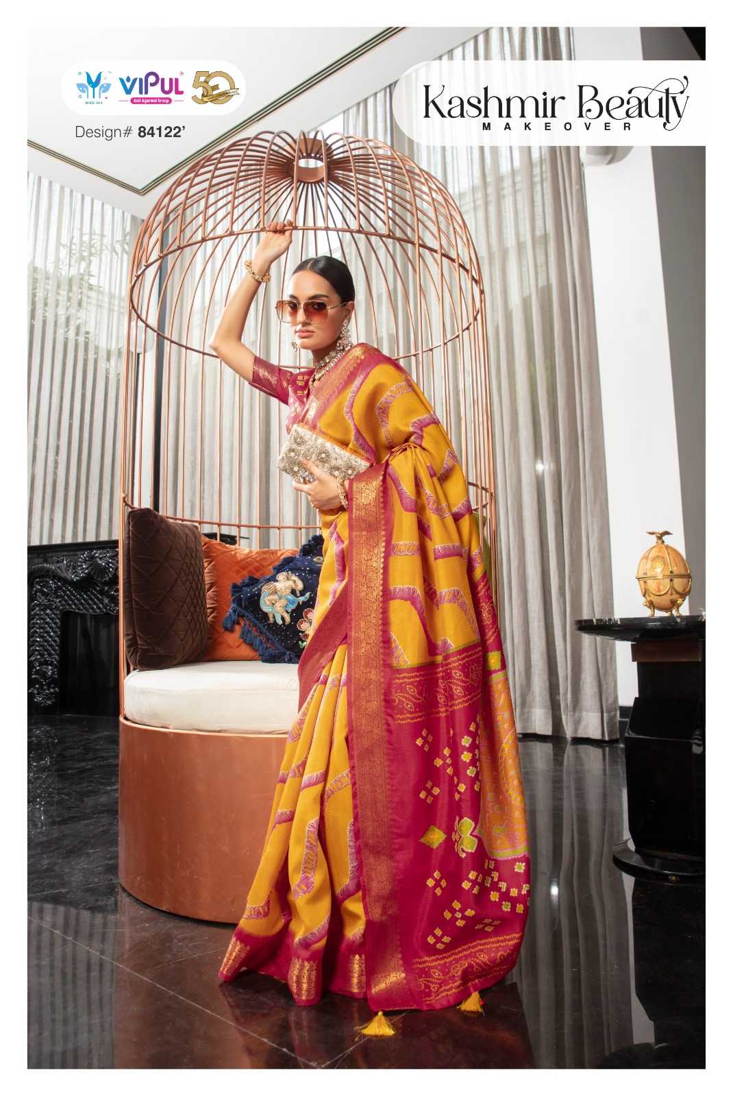 vipul fashion kashmiri beauty fancy silk daily wear saree wholesaler 