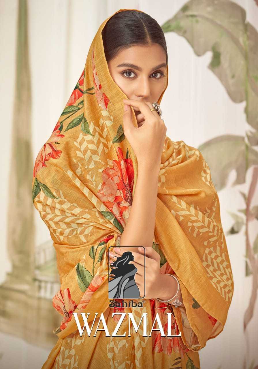 wazmal by sahiba digital printed muslin silk ladies suits