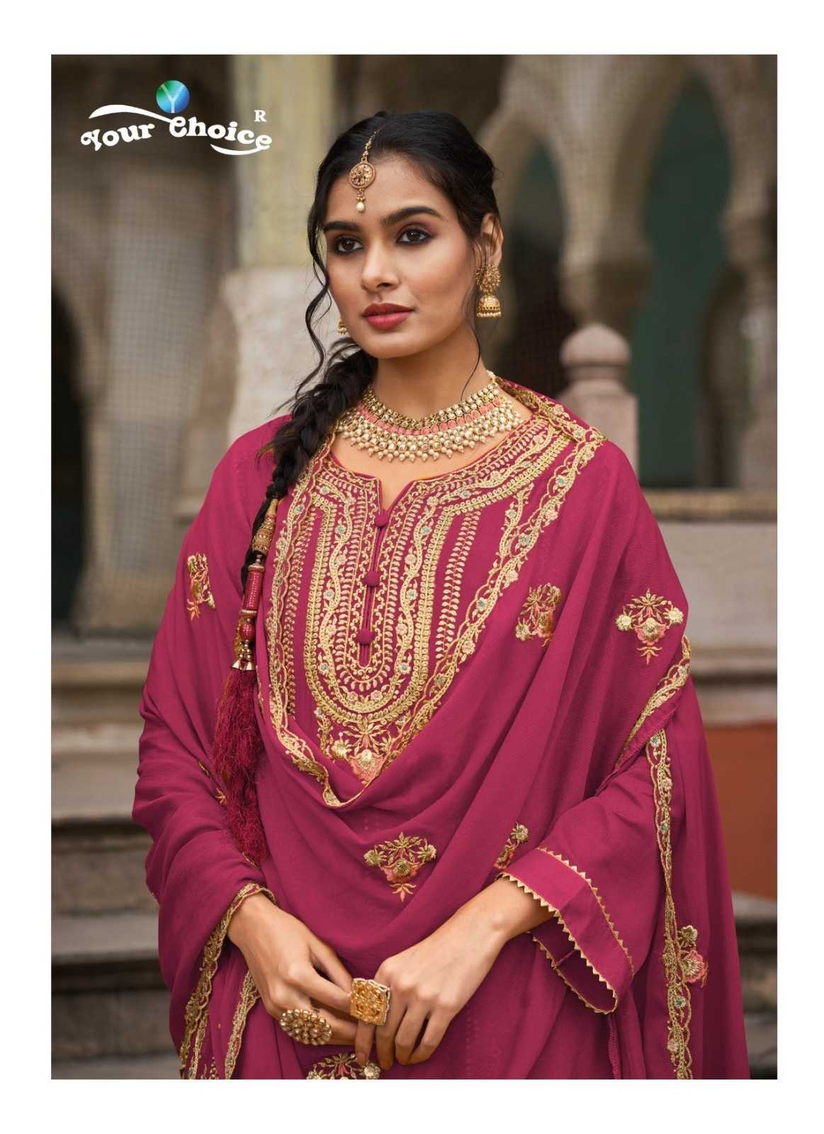 your choice taniya chinon attractive look unstitch salwar kameez  