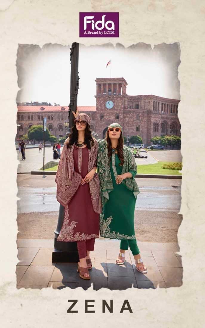 zena by fida unique colour pure viscose ladies suits