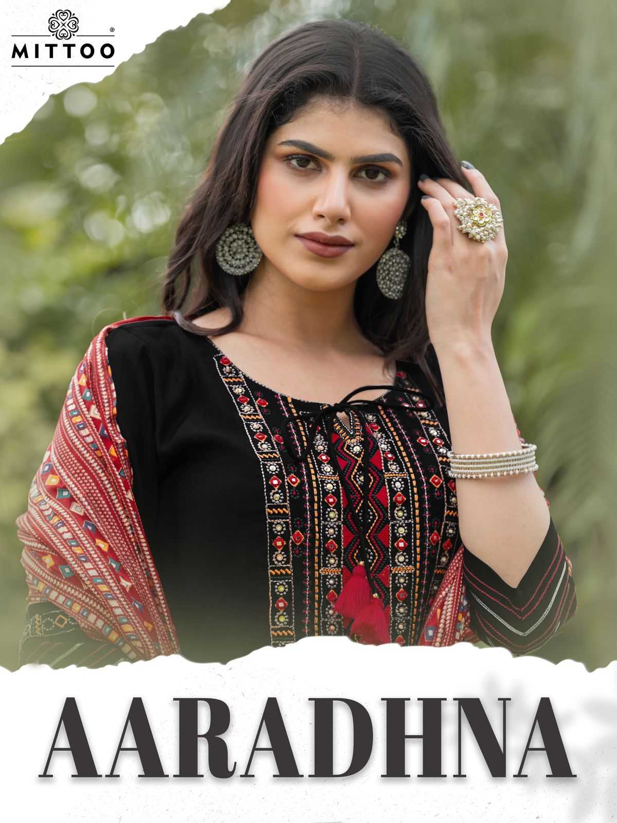 aaradhna by mittoo viscose thread readymade ladies suits