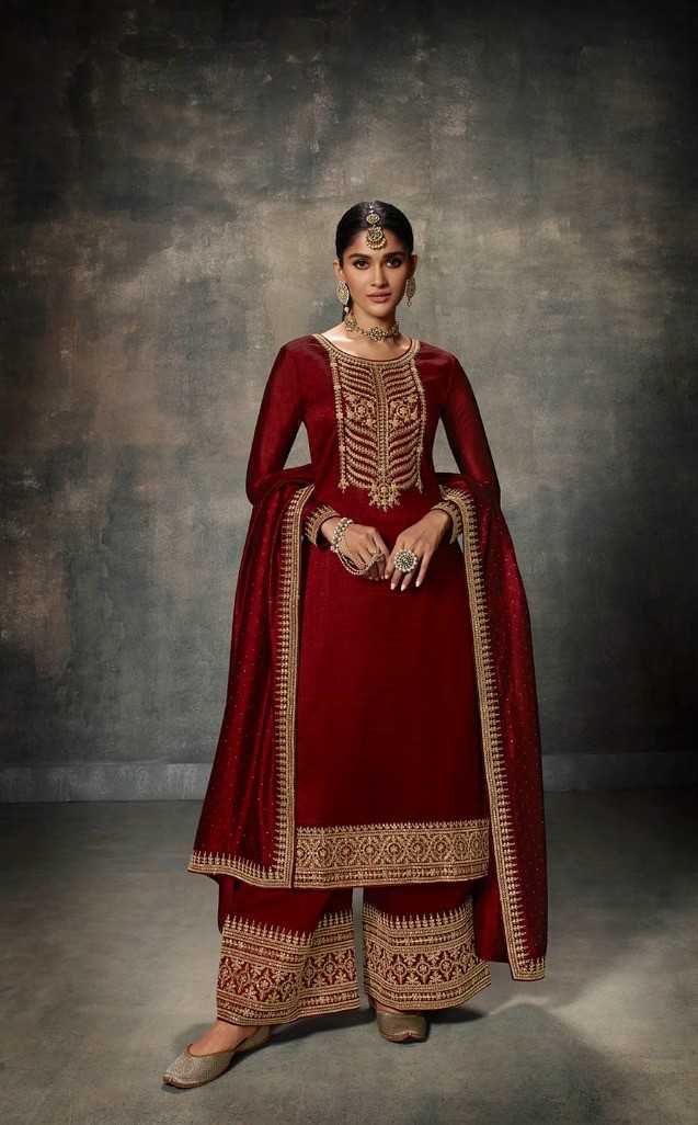 adda zisa meera trendz silk embroidered function wear salwar suit 