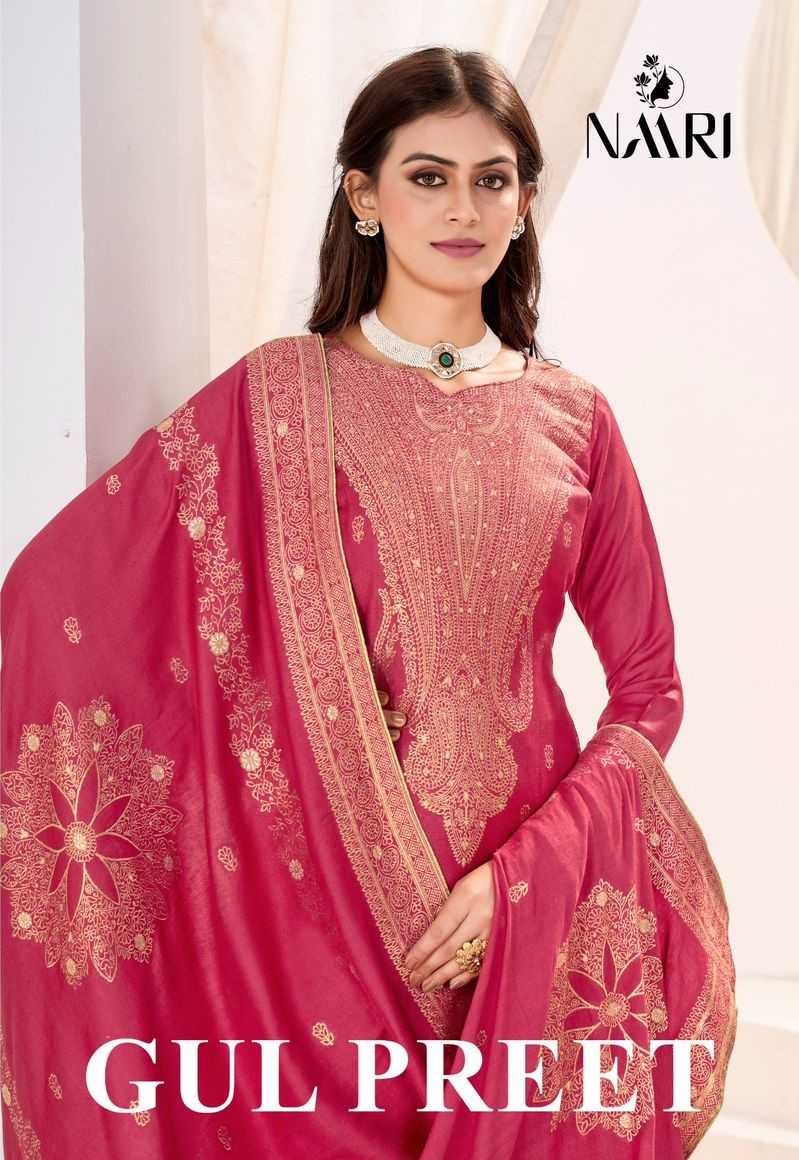gulpreet by naari viscose pashmina jacquard ladies suits 