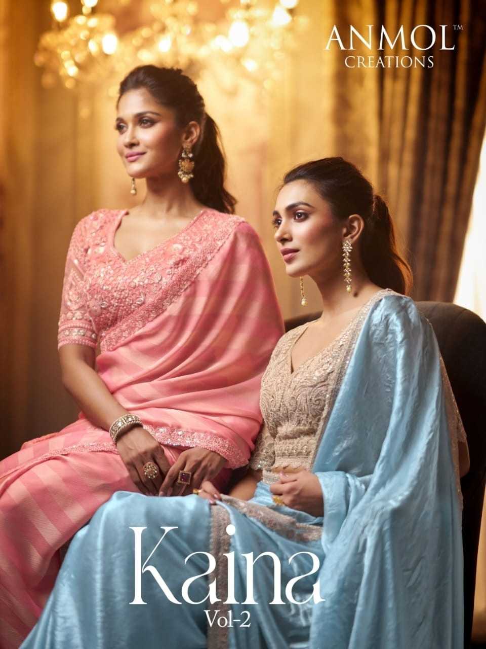 kaina vol 2 by anmol creation 2101-2116 fancy party wear saree for women 