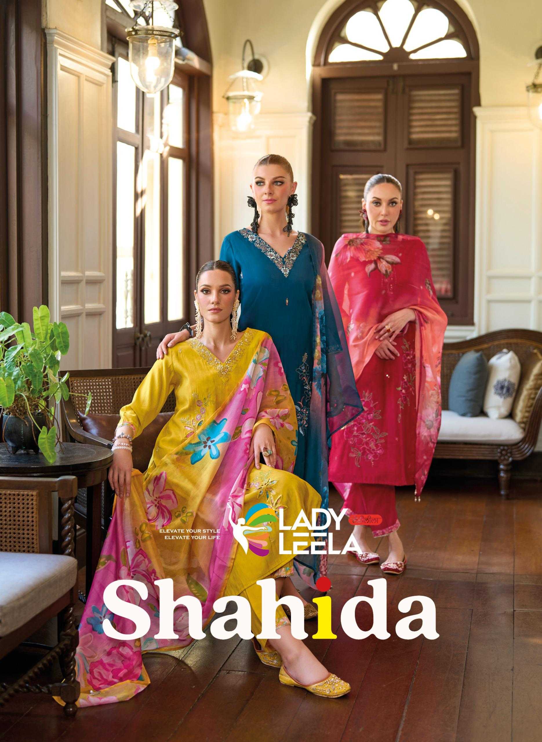 lady leela shahida designer viscose silk readymade ladies suits