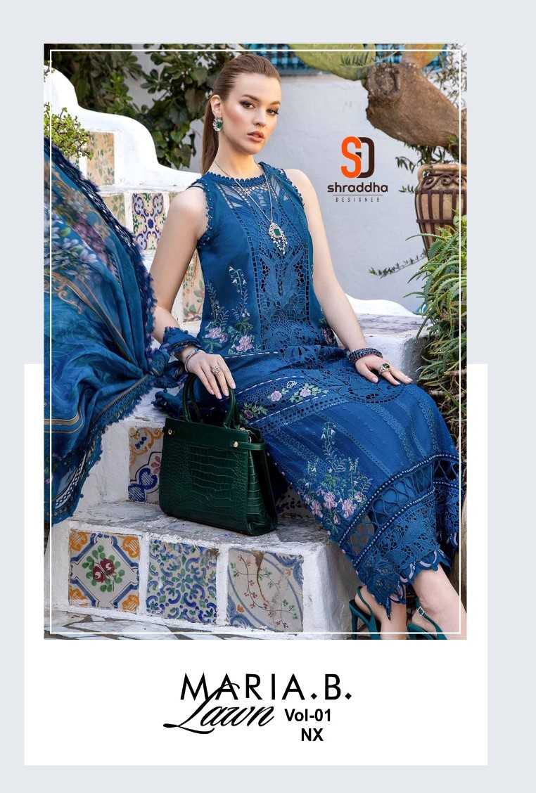 maria.b lawn vol 1 nx shraddha designer cotton embroidery suits